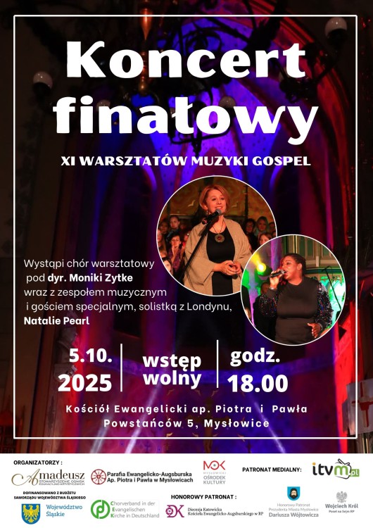 Koncert finałowy XI Warsztatów Muzyki Gospel w Mysłowicach – wyjątkowy wieczór pełen energii i wzruszeń